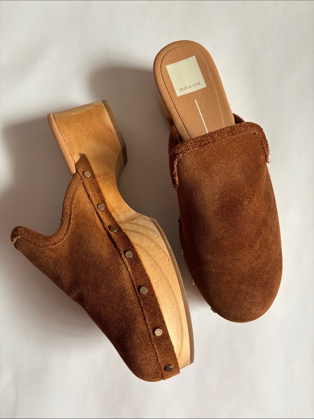 Dolce Vita Brown Suede Closen Clogs- size 7.5